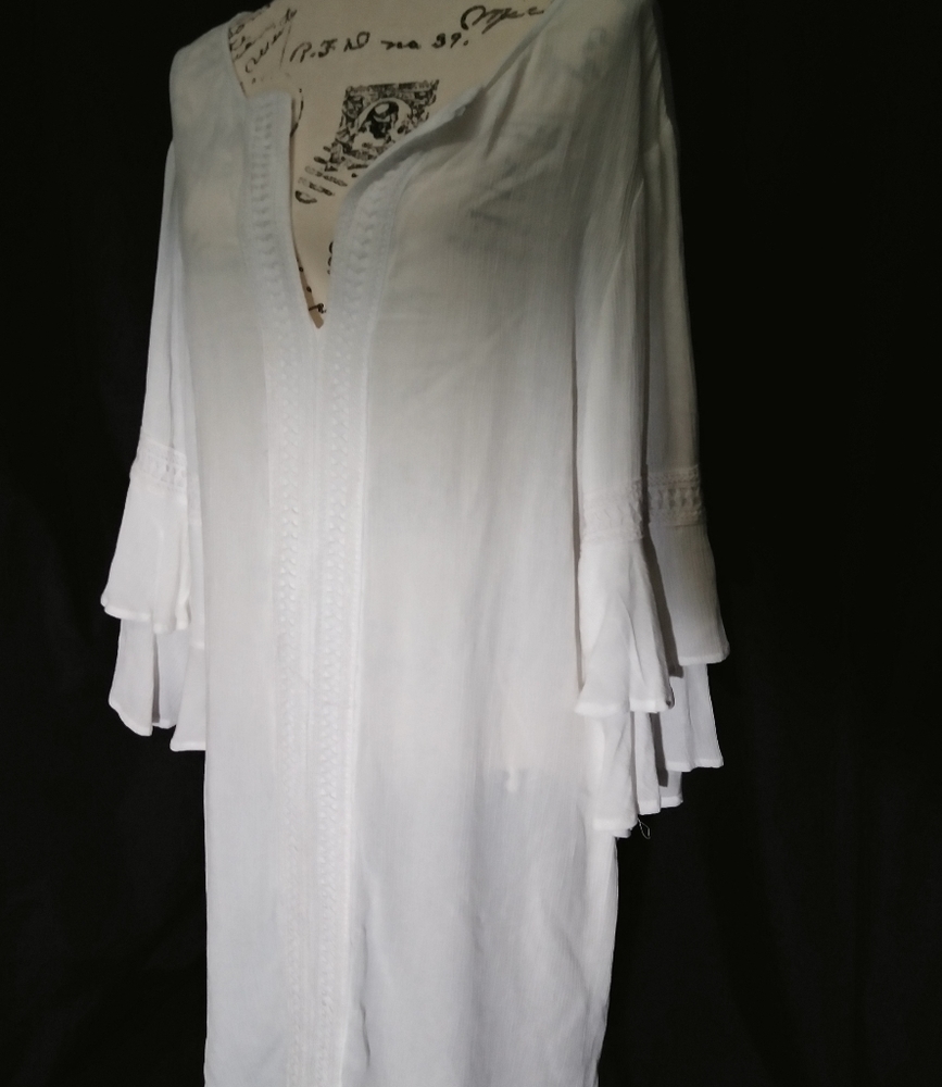 Bright white Size large boho style cover up